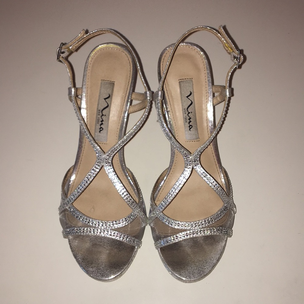 Nina | Heels | Blossom-YM Silver Stard SK | Size 6